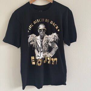 Elton John Black Gold B*h Is Back Tee M